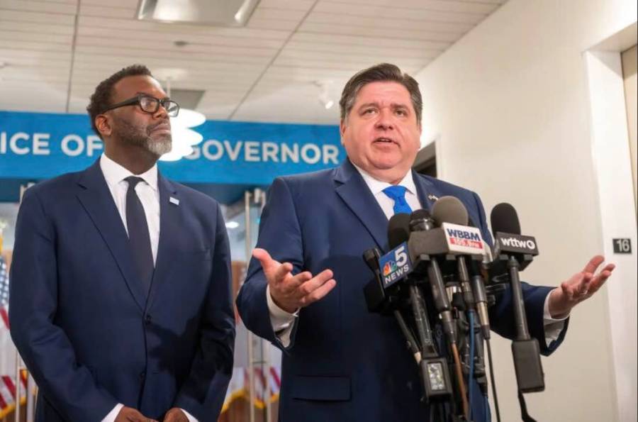 Chicago Mayor Brandon and Governor Pritzker